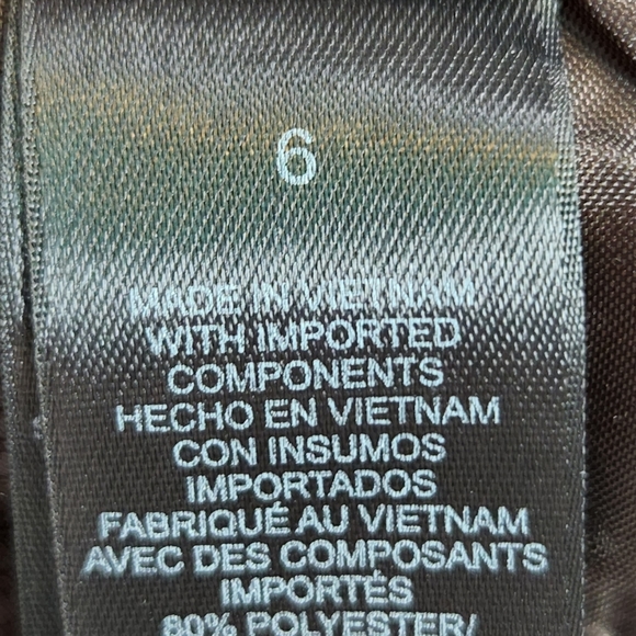 axcess a Liz Claiborne Company Brown Vertical Pin Striped Dress Pants Size 6 - Picture 7 of 9